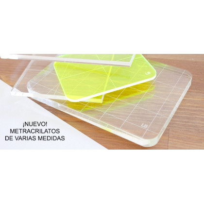 Methacrylate with guides 15×5 cm Thickness 5 mm