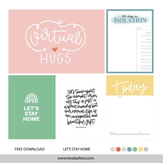 Let's stay home card set