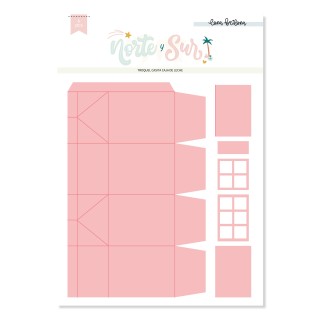 Die cut HOUSE MILK BOX