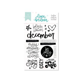 Acrylic stamp set DECEMBER DOCUMENTED