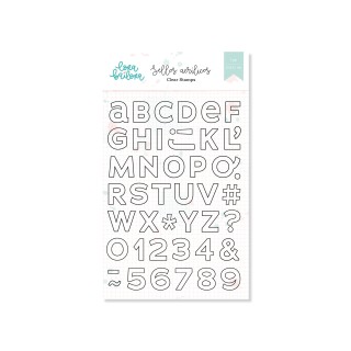 Acrylic stamp set ALPHABETO UP&DOWN OUTLINED