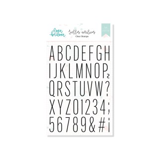 Acrylic stamp set ALPHABET THIN