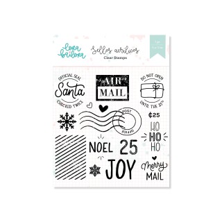 Acrylic stamp set POSTAL STAMPS