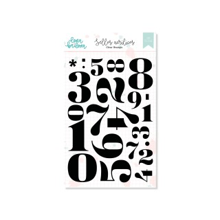 Set de sellos acrílicos VINTAGE NUMBERS