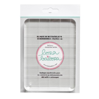 Metacrilato con guias 10×14 cm Grosor 10 mm