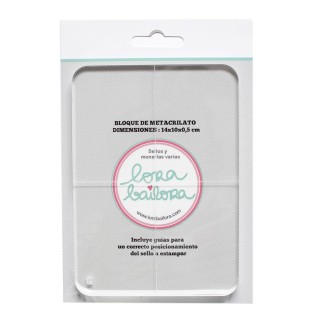 Metacrilato con guias 10×14 cm Grosor 5 mm
