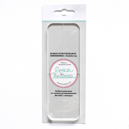 Methacrylate with guides 15×5 cm Thickness 5 mm
