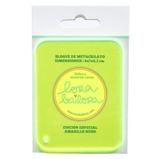 Fluor Yellow Methacrylate 9×7 cm Thickness 3 mm