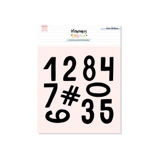 Acrylic stamp set NUMBERS MIX L