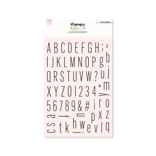 Acrylic stamp set ALPHABETO THIN S