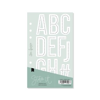 ALPHABET LINEAR SEWING TEMPLATE