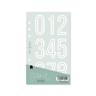 Sewing template LINEAR NUMBERS