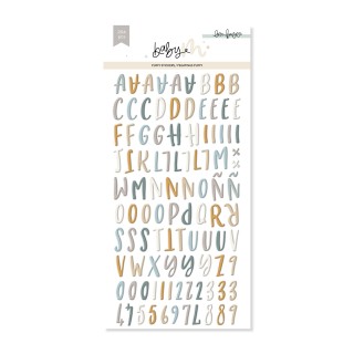 Alphabet puffy blue BABY M