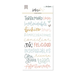 Set stickers phrases BABY M