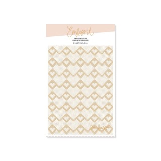 Embossing Folder 6 "x 8.25" HEART DOT
