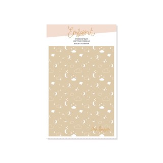Embossing folder 6 "x 8.25" STARLED SKY