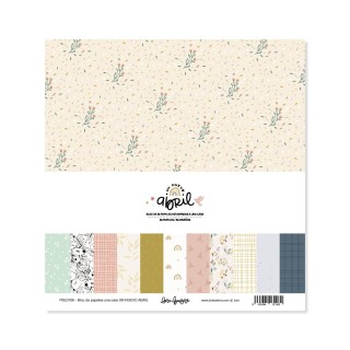 Pad of 36 single-sided printed papers 30,5x30,5 cm A NEW APRIL
