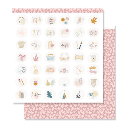 Kit of 12 double-sided printed papers 30.5x30.5 cm HELLO