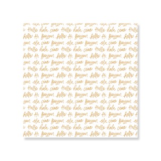 Vellum con foil HELLO