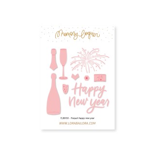 HAPPY NEW YEAR die cut