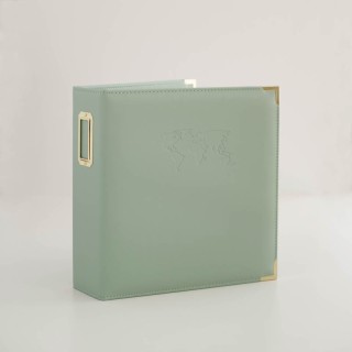 Leather album 6x8" wide spine MAPAMUNDI SALVIA