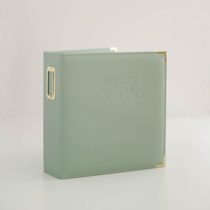 Leather album 6x8" wide spine MAPAMUNDI SALVIA