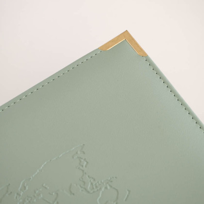 Leather album 6x8" wide spine MAPAMUNDI SALVIA