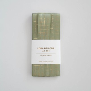 Cinta cuadricula foil verde