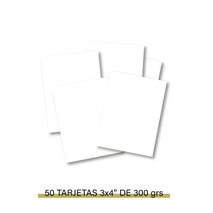 Pack of 50 plain 3x4" cards