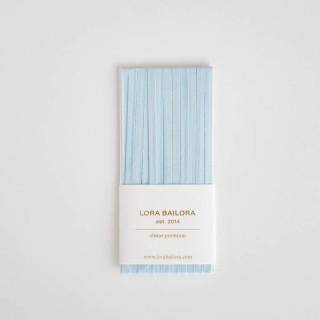 Cinta algodón thin azul bebé 5m - Grosor 4mm