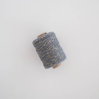 Cotton lurex cord gray 50m