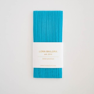 Turquoise cotton ribbon 5m - Thickness 6mm