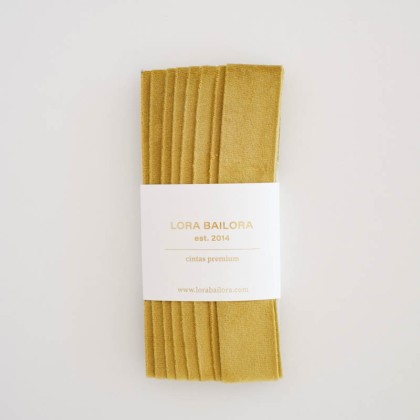 Olive velvet ribbon 2,5 m - Thickness 25mm