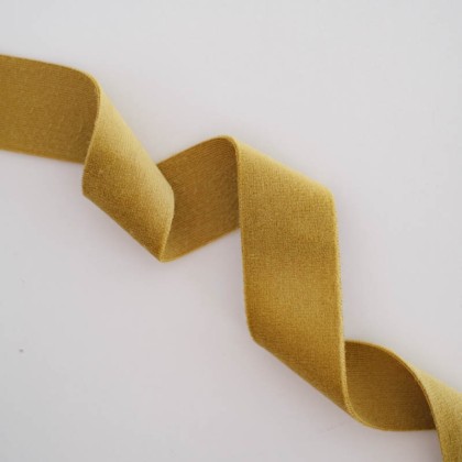 Olive velvet ribbon 2,5 m - Thickness 25mm