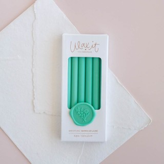 Set of 6 sealing wax sticks TURQUOISE