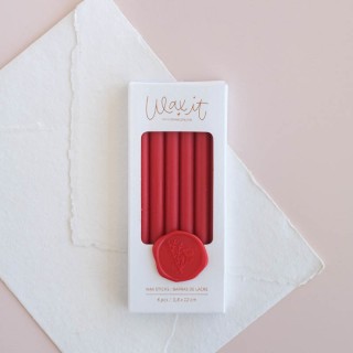 Set of 6 sealing wax sticks BURGUNDY