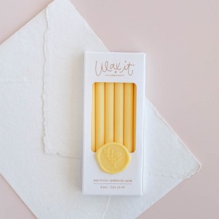 Set of 6 BUTTER sealing wax sticks