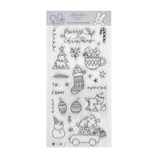 Acrylic stamp 11x21 cm Cute Christmas by Mandie Kuo