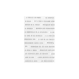 Acrylic stamp 7,5x10 cm coordinated NATURE PHRASES