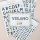 Set de sellos acrílicos ABC SOMBREADO RELLENO