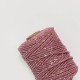 Cordón algodón lurex rosa vintage 50m