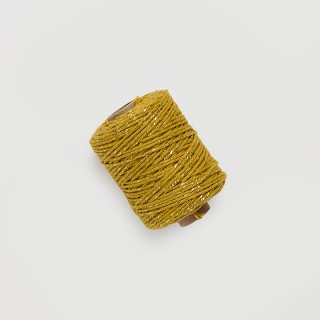 Cordón algodón lurex mostaza 50m