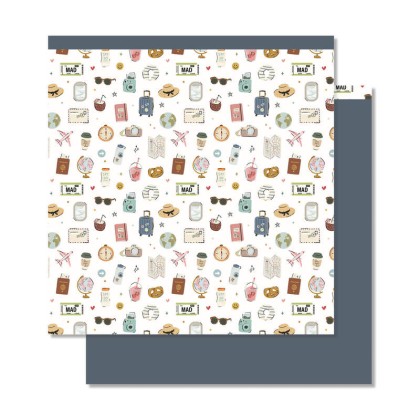 Kit de 12 papeles estampados a doble cara 30,5x30,5 cm COMPÁS