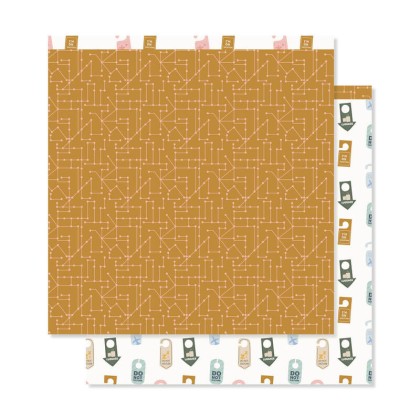 Kit de 12 papeles estampados a doble cara 30,5x30,5 cm COMPÁS