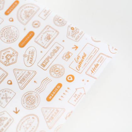 Vellum con foil COMPÁS