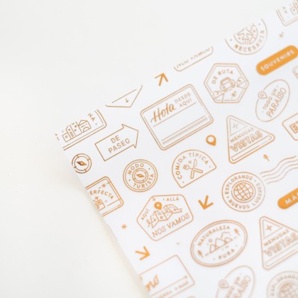 Vellum con foil COMPÁS