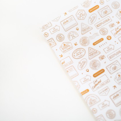 Vellum con foil COMPÁS