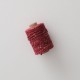 Cotton lurex lanyard burgundy 50m