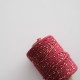 Cotton lurex lanyard burgundy 50m